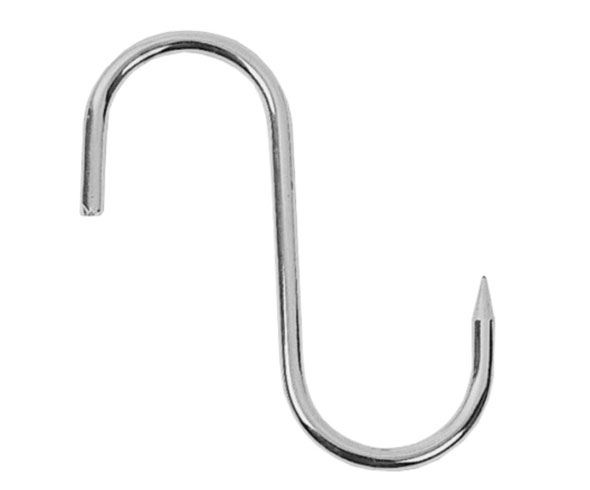 Gancho S para açougue em aço inox 1/2